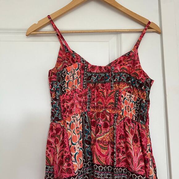 Old Navy Patchwork Floral Midi Dress - Picture 9 of 11